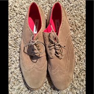 Steve Madden Kikstart Brown Suede Oxfords 10